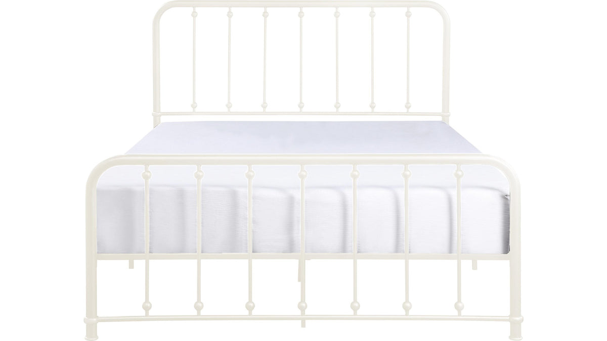 Larkspur White Queen Metal Platform Bed from Homelegance - Luna Furniture