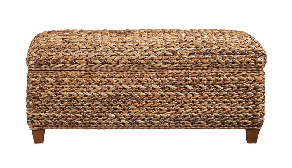 Laughton Amber Hand-Woven Storage Trunk from Coaster - Luna Furniture