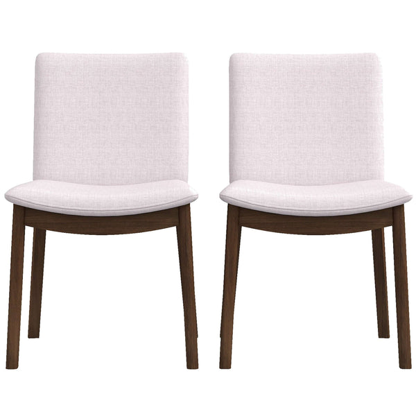 Laura Cream Linen Solid Wood Dining Chair