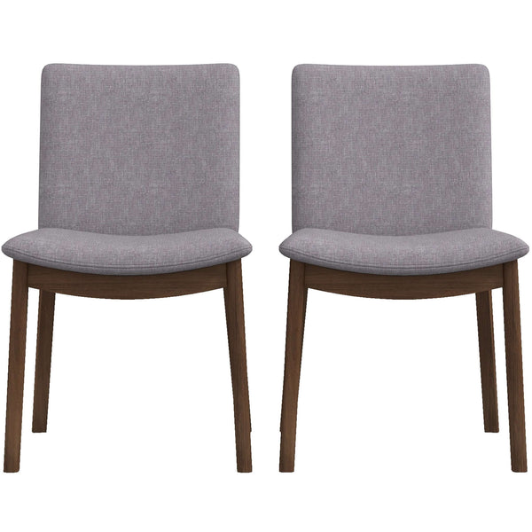 Laura Light Gray Linen Solid Wood Dining Chair