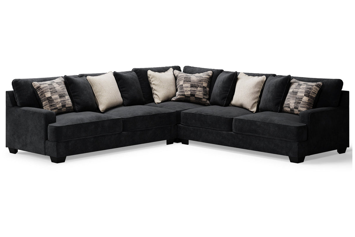 Lavernett Charcoal 3-Piece Sectional from Ashley Furniture - Luna Furniture