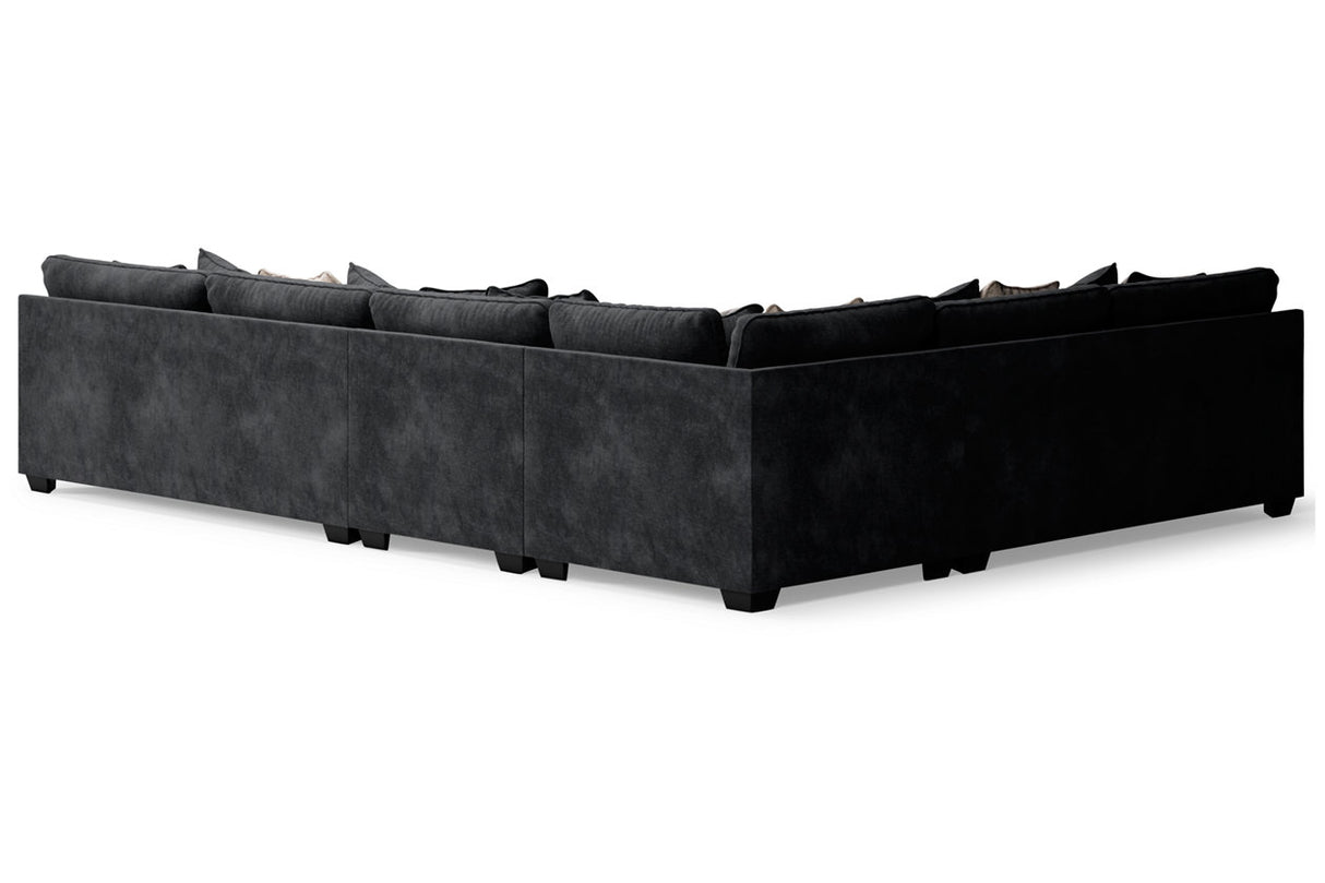 Lavernett Charcoal 4-Piece Sectional from Ashley Furniture - Luna Furniture