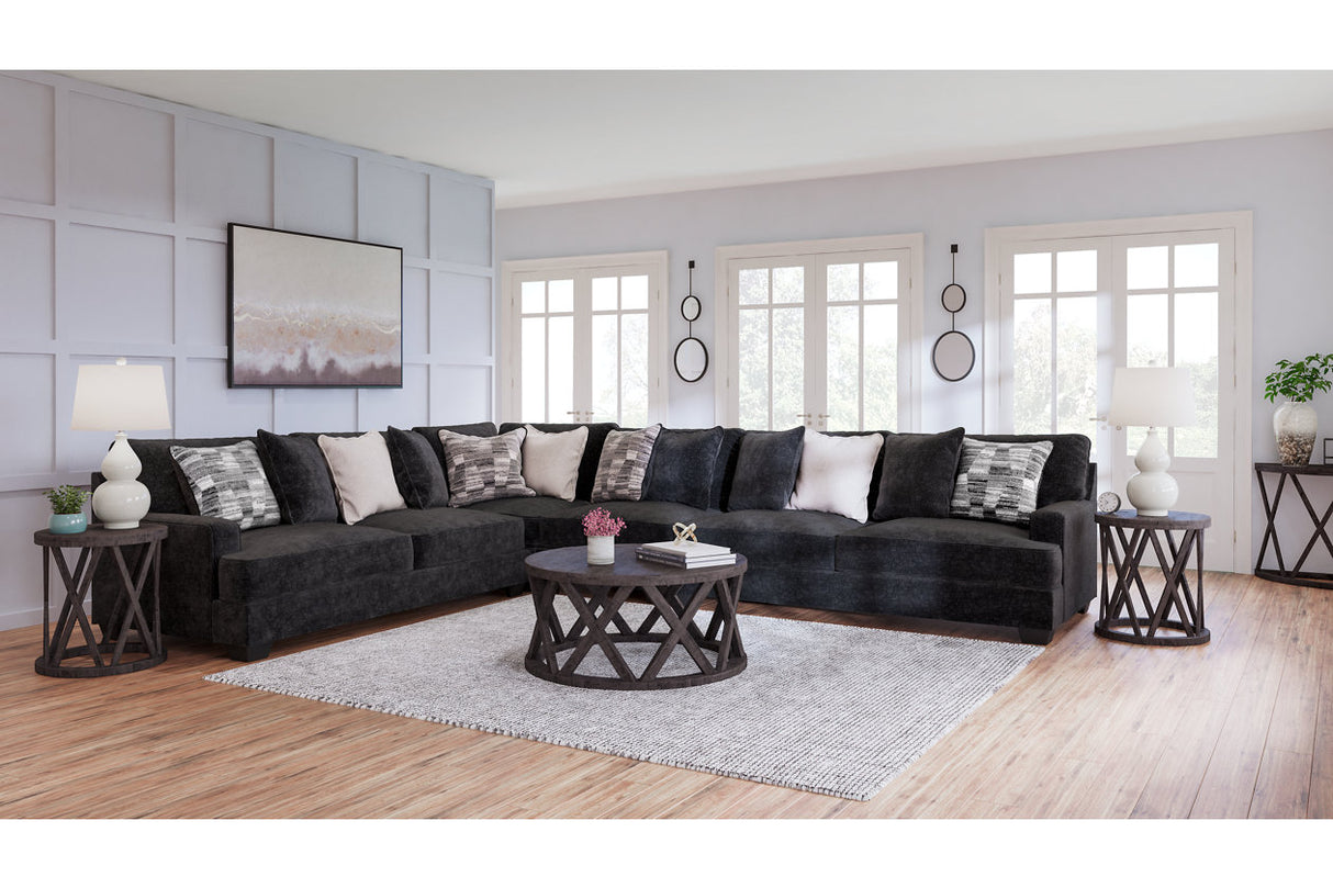Lavernett Charcoal 4-Piece Sectional from Ashley Furniture - Luna Furniture