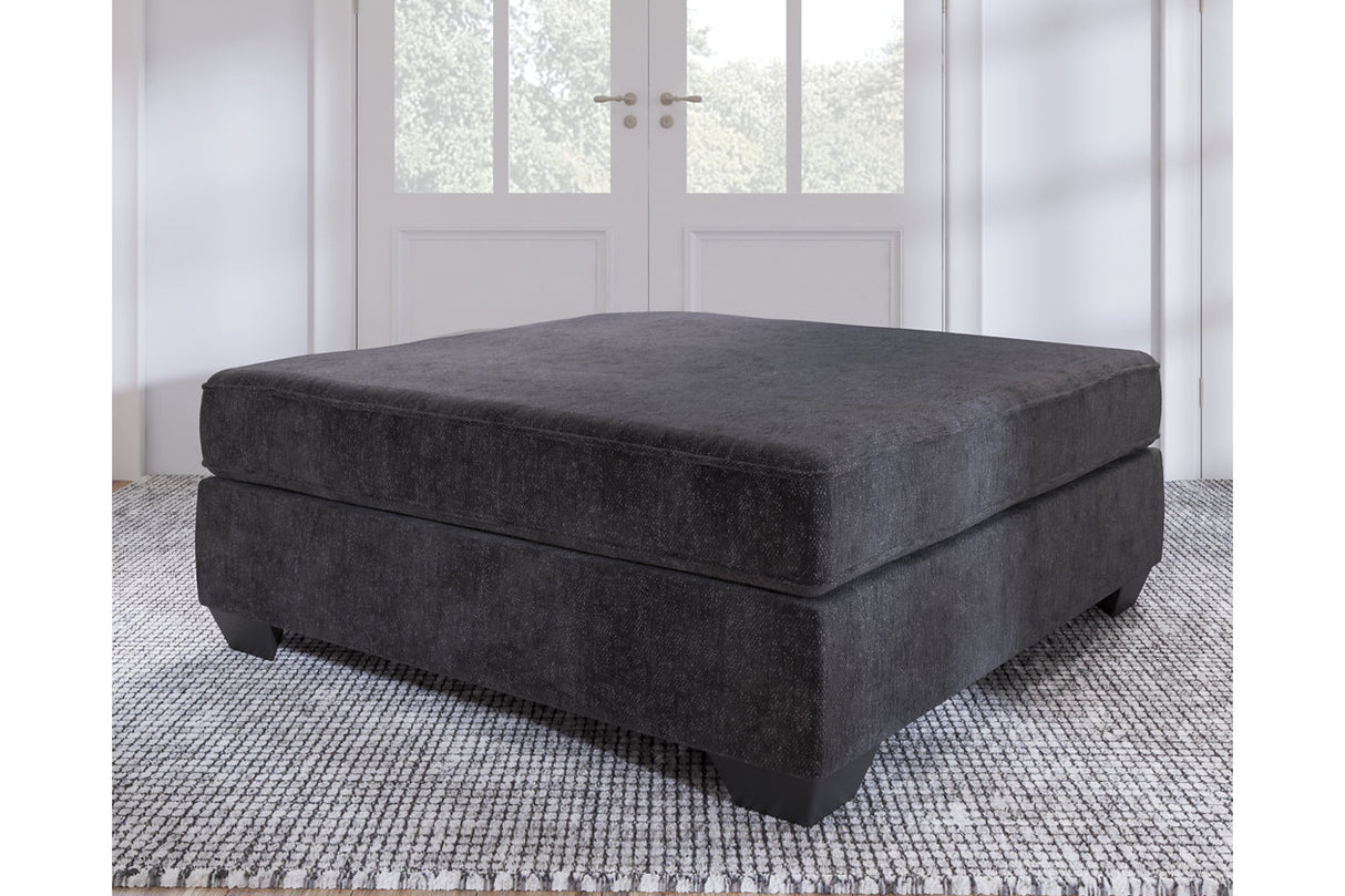 Lavernett Charcoal Oversized Accent Ottoman from Ashley Furniture - Luna Furniture