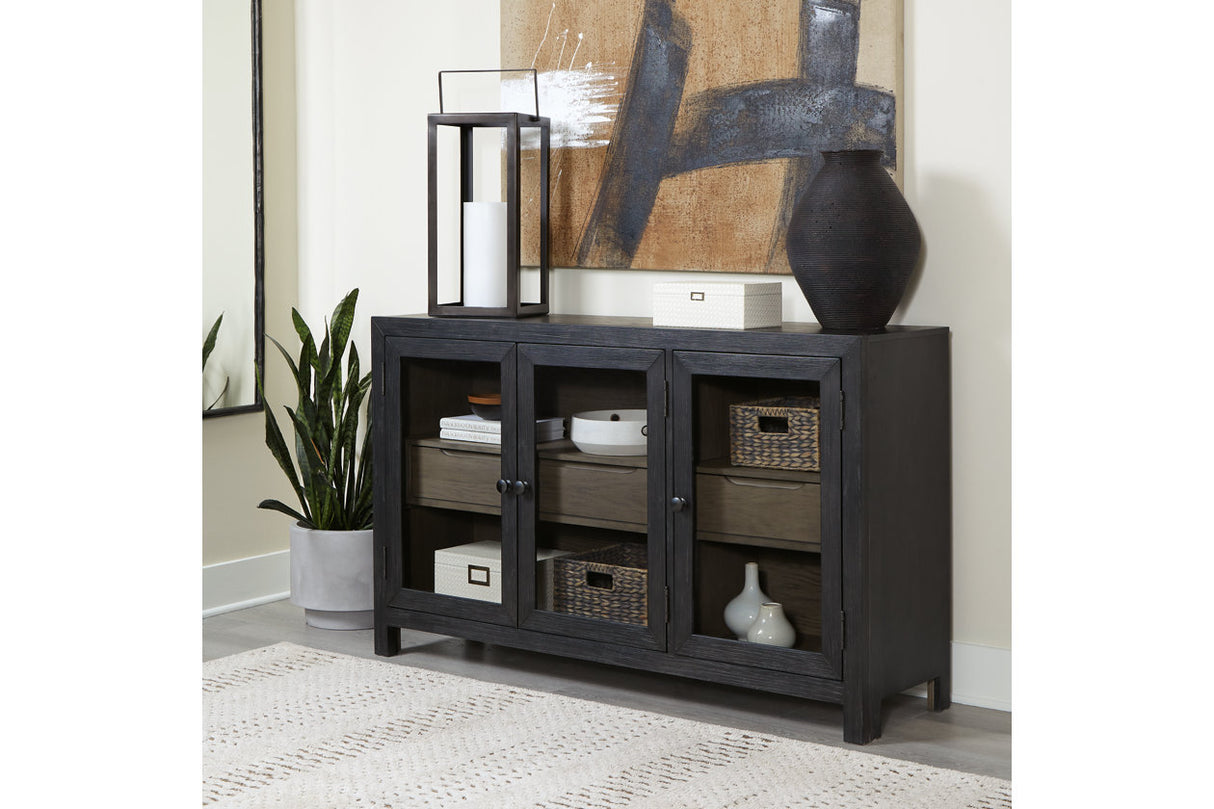 Lenston Black/Gray Accent Cabinet from Ashley - Luna Furniture