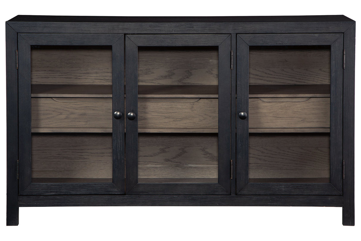 Lenston Black/Gray Accent Cabinet from Ashley - Luna Furniture
