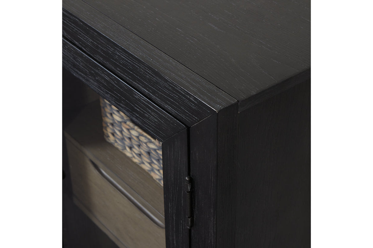Lenston Black/Gray Accent Cabinet from Ashley - Luna Furniture