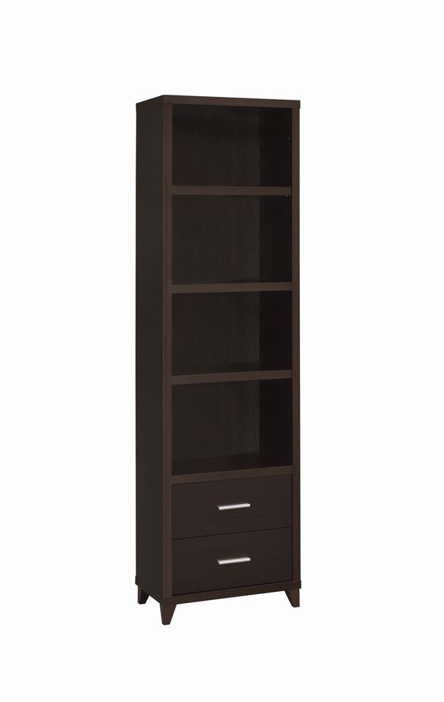 Lewes Cappuccino 2-Drawer Media Tower from Coaster - Luna Furniture