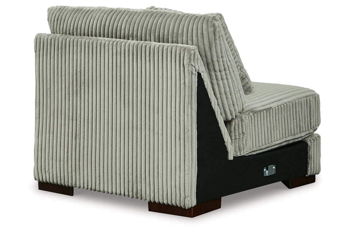 Lindyn Fog Armless Chair from Ashley Furniture - Luna Furniture