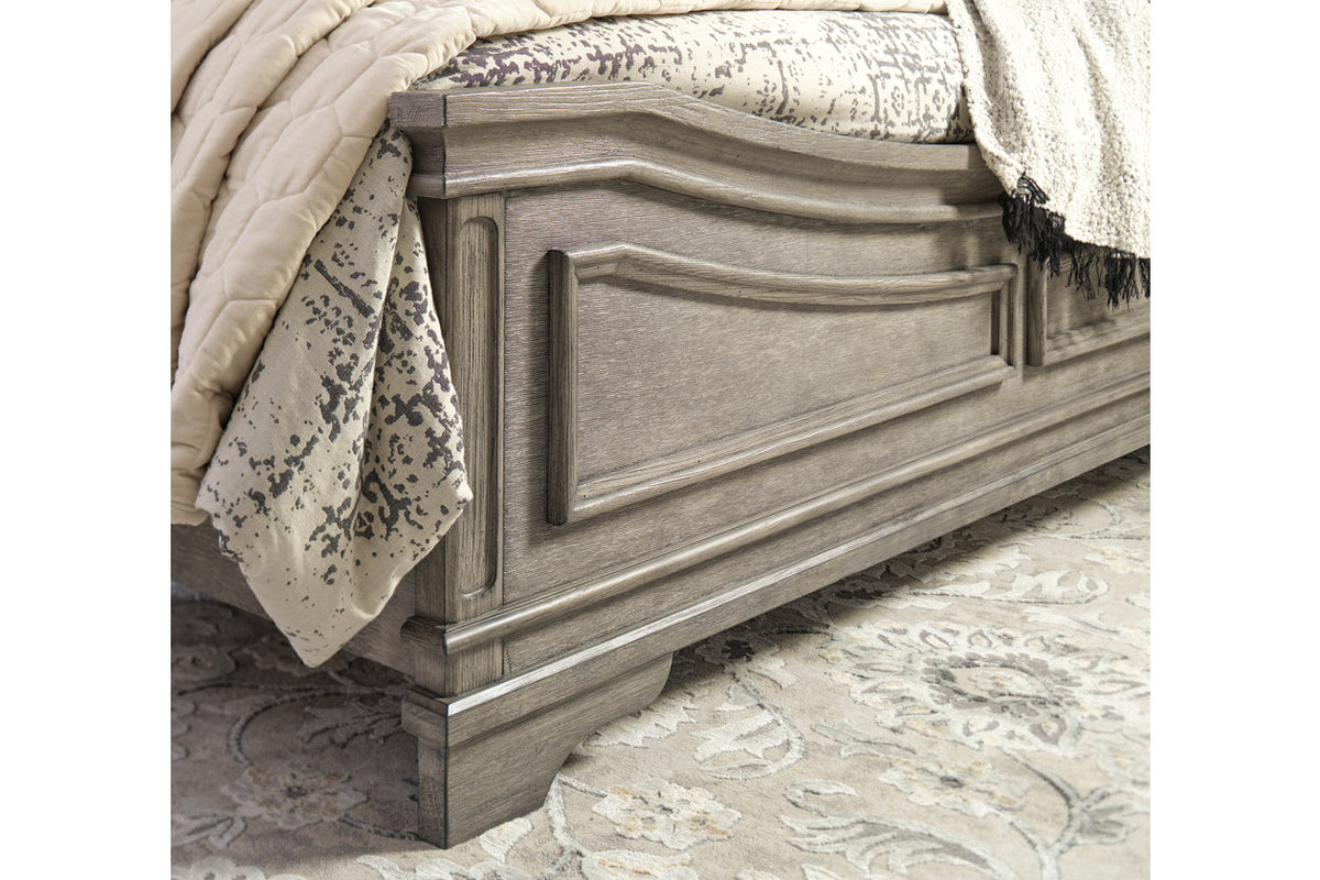 Lodenbay Antique Gray King Upholstered Panel Bed from Ashley - Luna Furniture