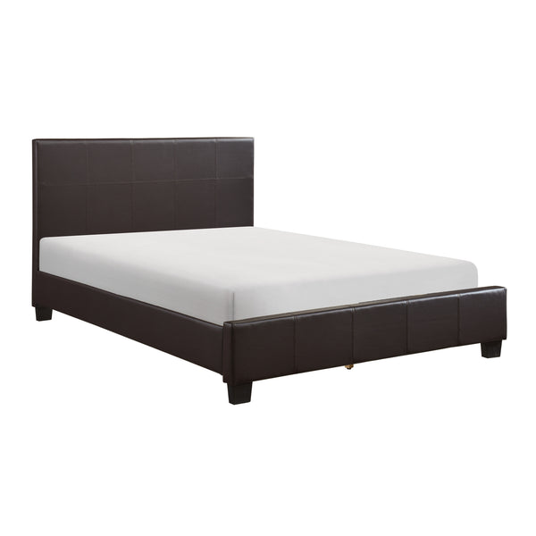Lorenzi Dark Brown Full Upholstered Platform Bed