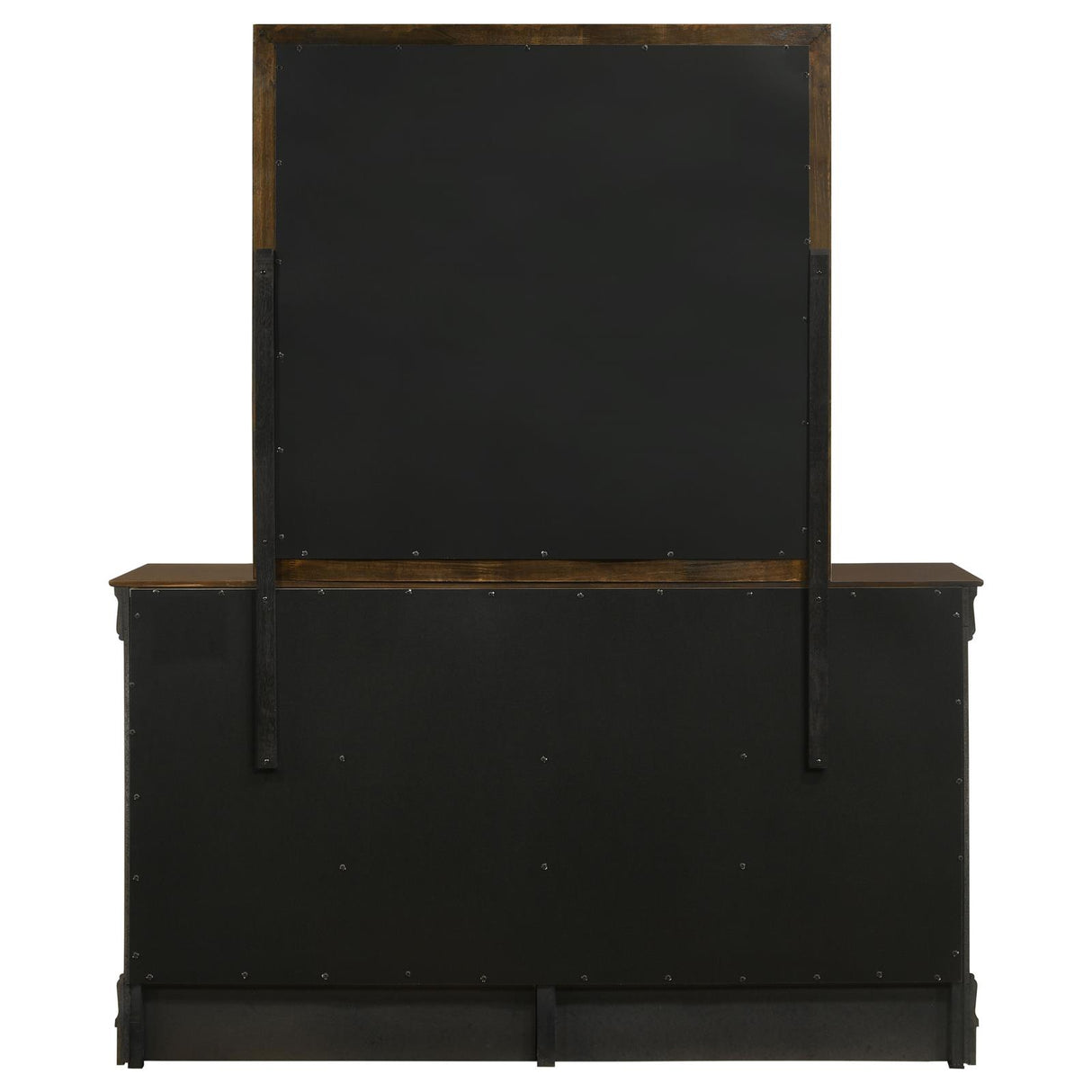 Louis Philippe Cappuccino 6-Drawer Dresser with Mirror from Coaster - Luna Furniture