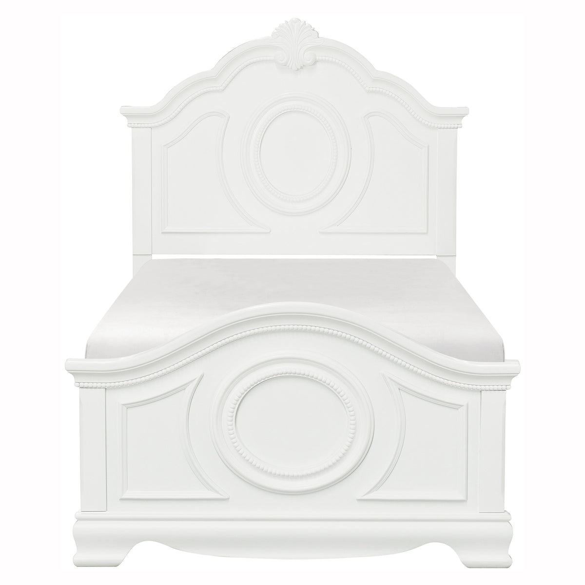Lucida White Full Panel Bed from Homelegance - Luna Furniture