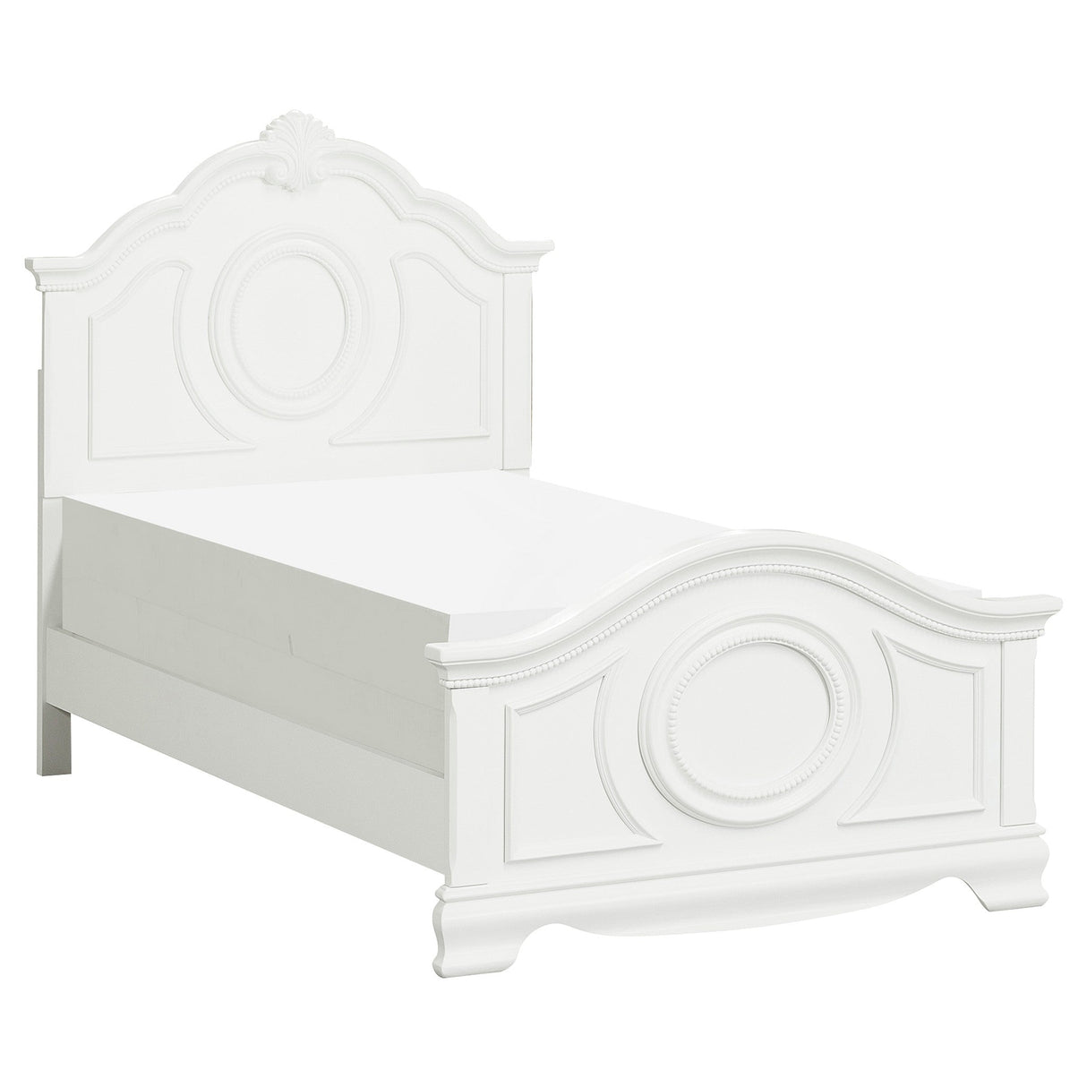 Lucida White Twin Panel Bed from Homelegance - Luna Furniture