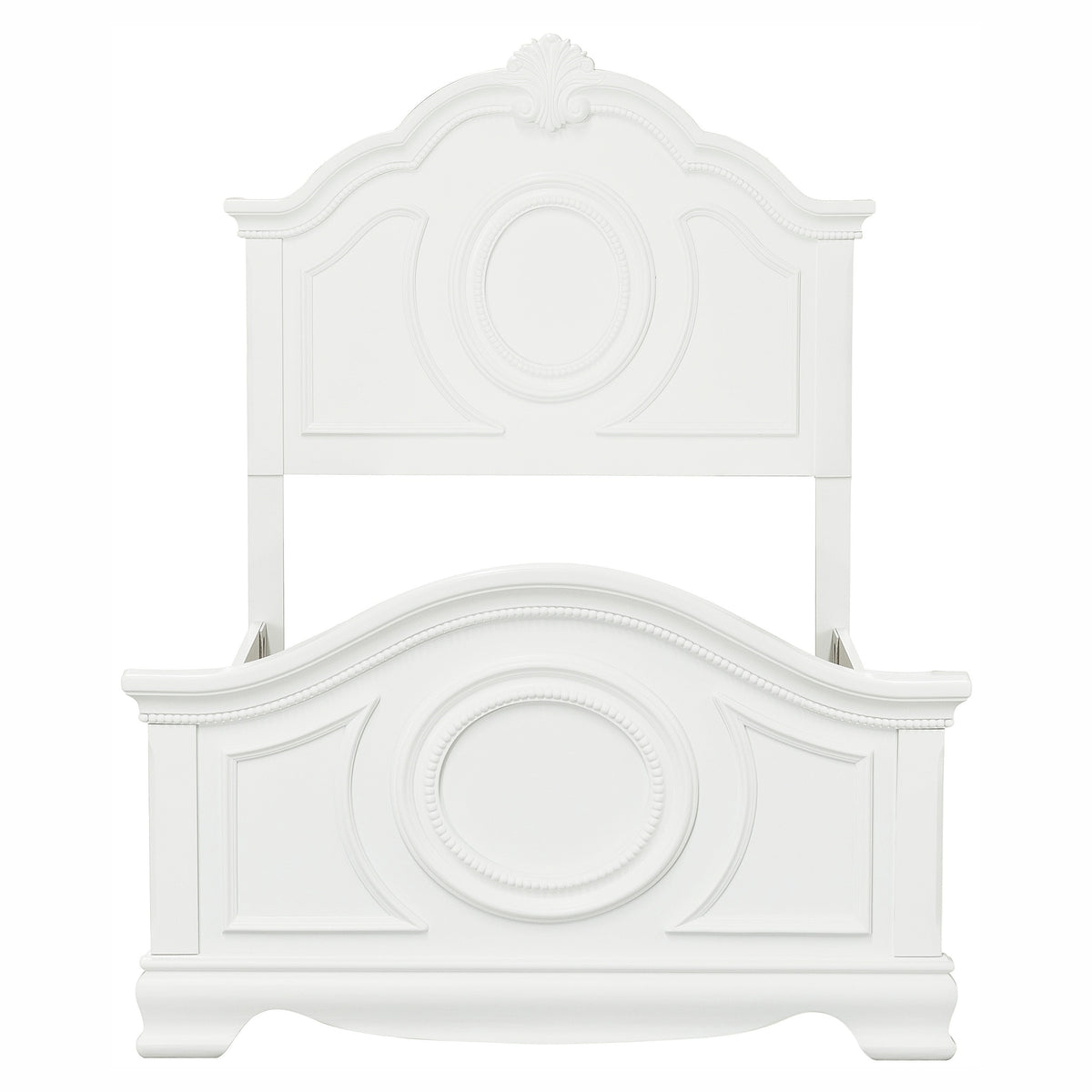 Lucida White Twin Panel Bed from Homelegance - Luna Furniture