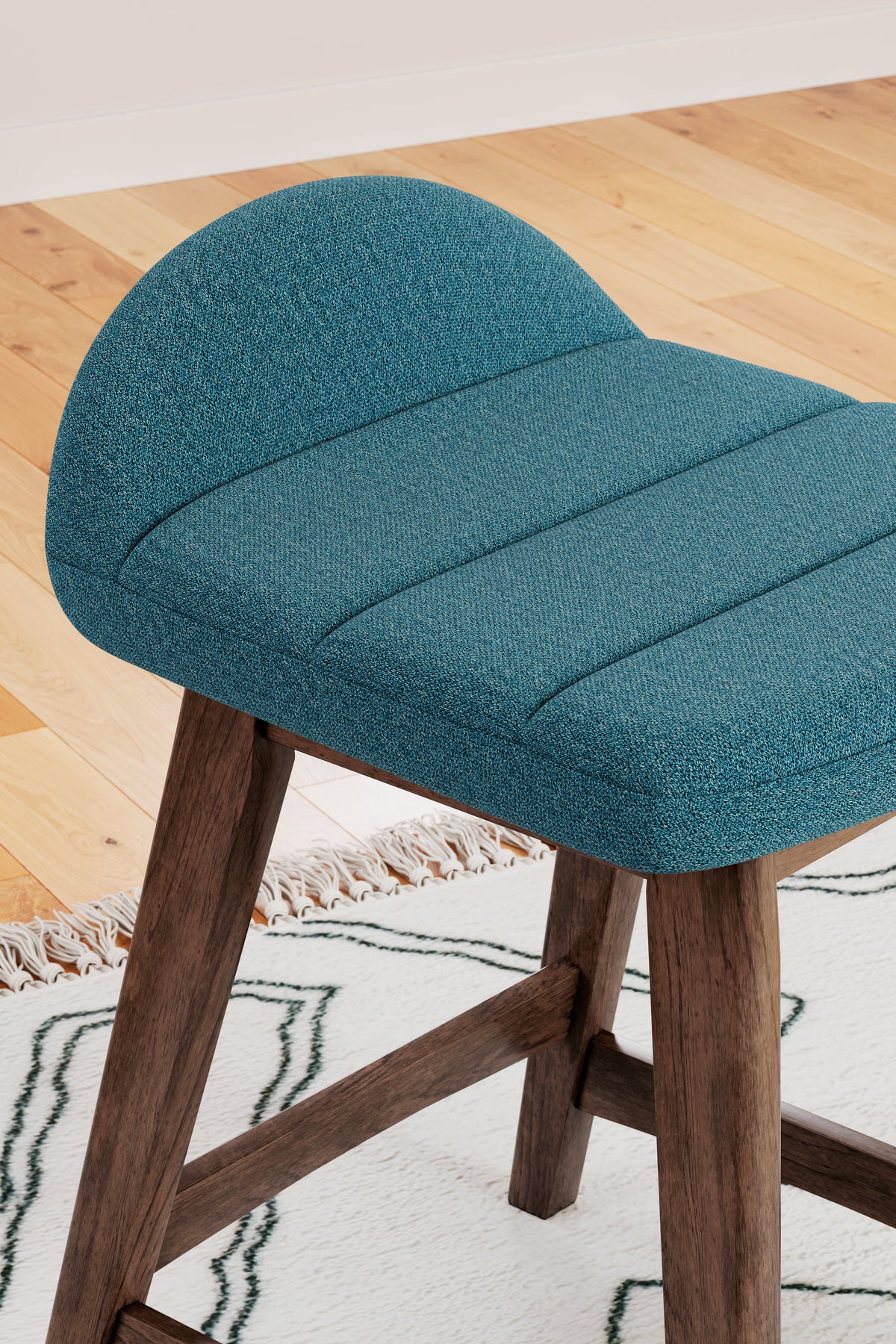 Lyncott Blue/Brown Counter Height Barstool, Set of 2 from Ashley - Luna Furniture