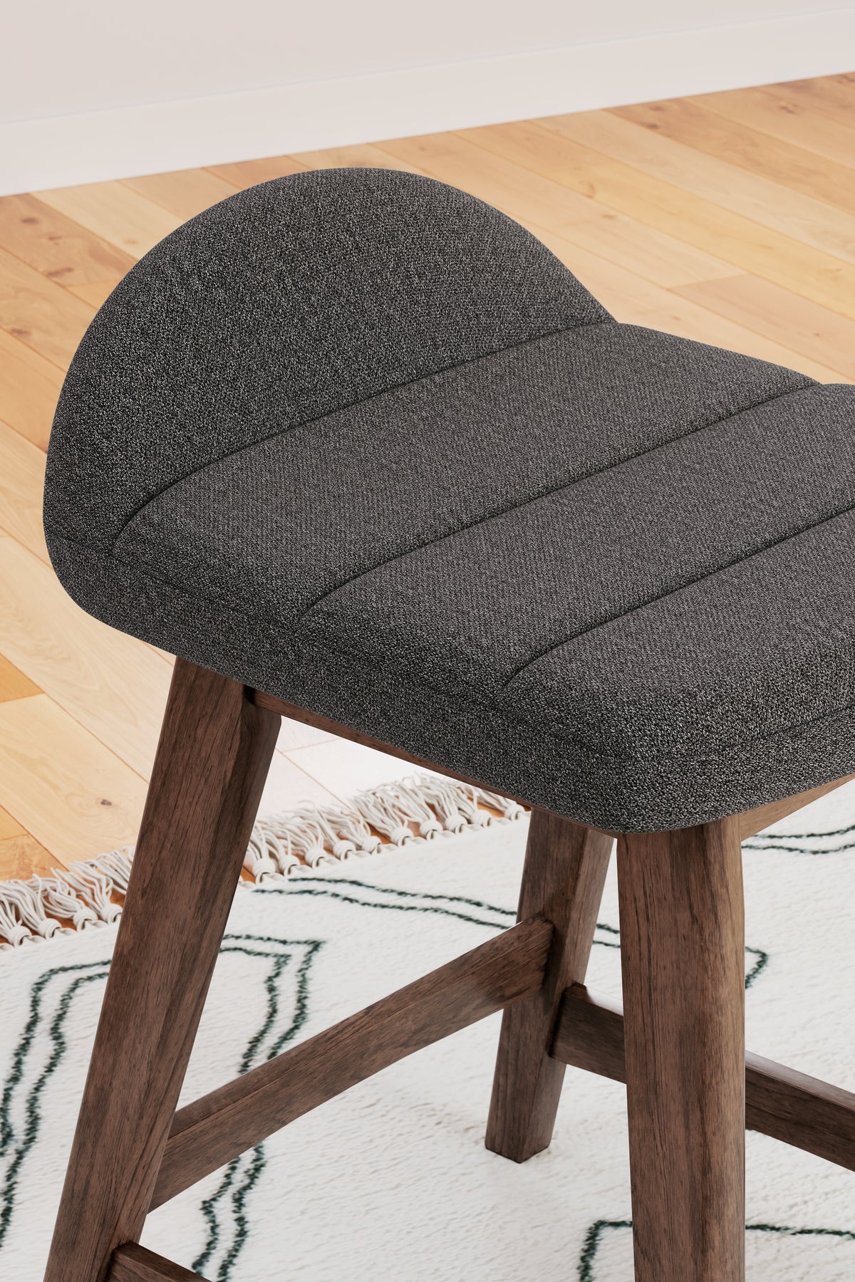 Lyncott Charcoal/Brown Counter Height Barstool, Set of 2 from Ashley - Luna Furniture