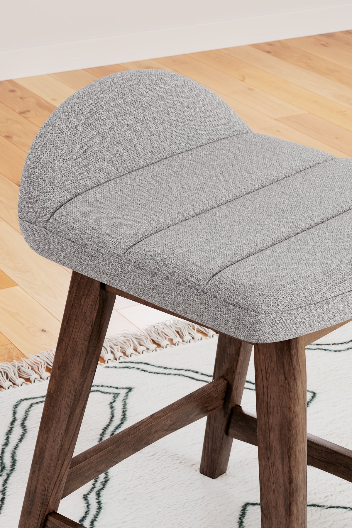 Lyncott Light Gray/Brown Counter Height Barstool, Set of 2 from Ashley - Luna Furniture