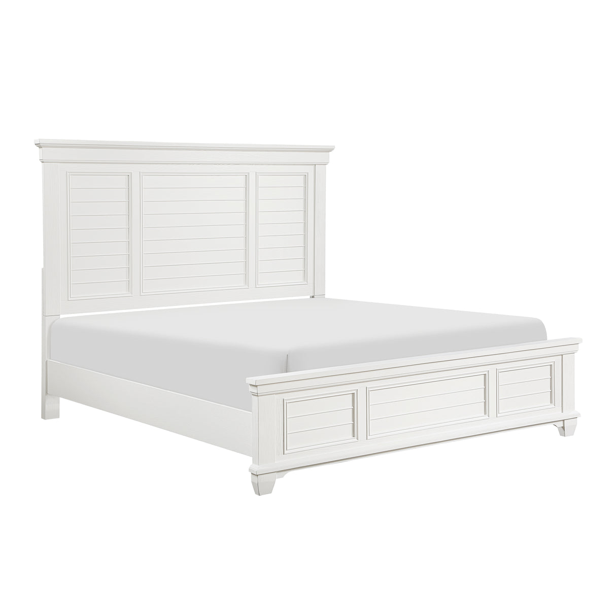 Mackinac White King Panel Bed from Homelegance - Luna Furniture
