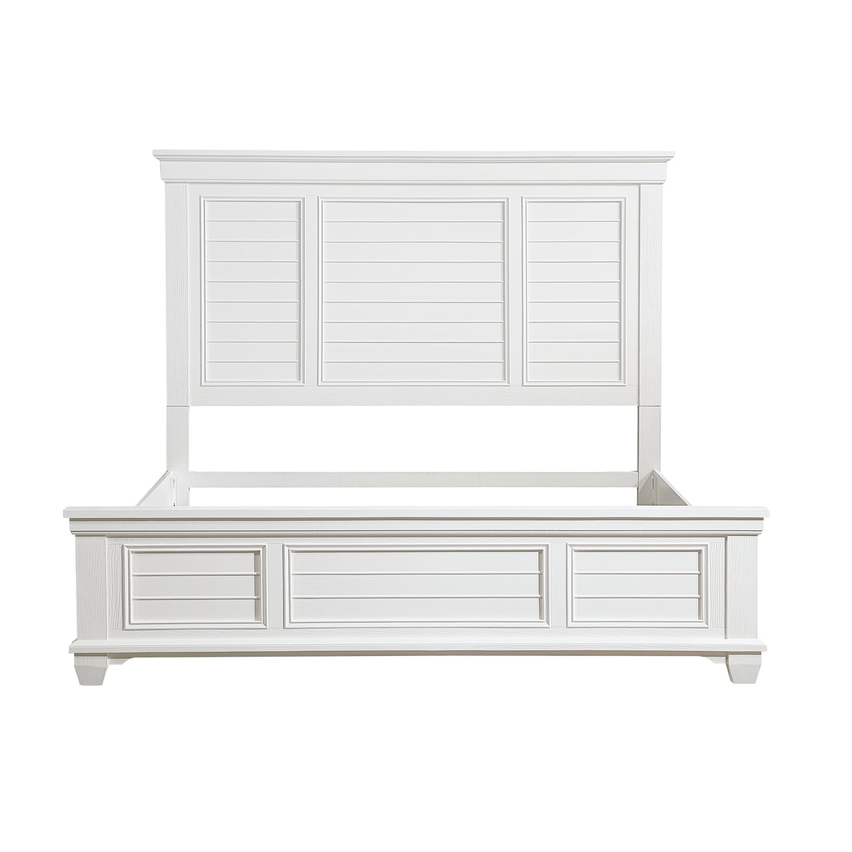 Mackinac White King Panel Bed from Homelegance - Luna Furniture