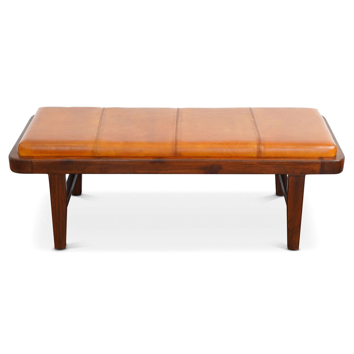 Maddox Tan Leather Bench from Midinmod - Luna Furniture