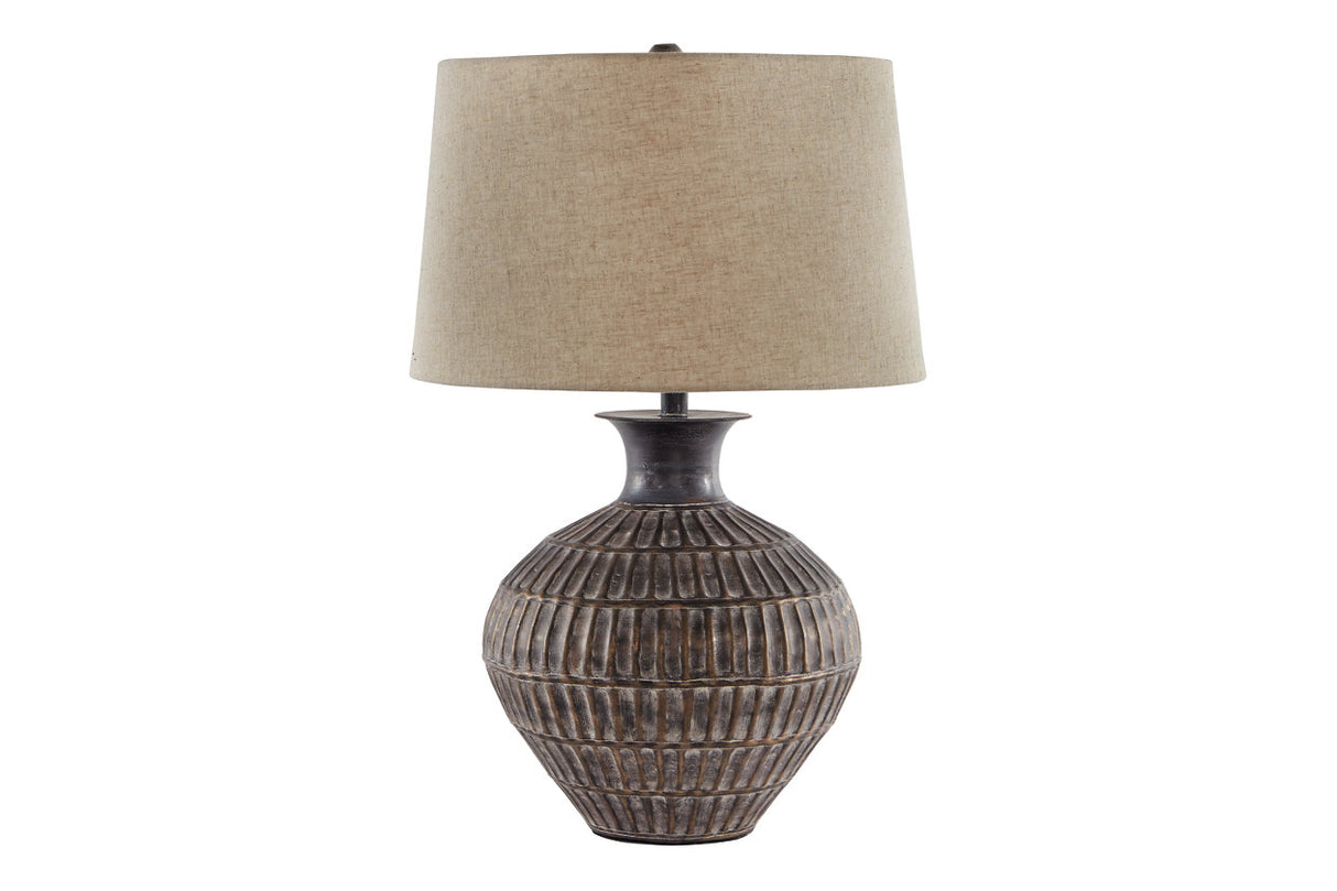 Magan Antique Bronze Finish Table Lamp from Ashley - Luna Furniture