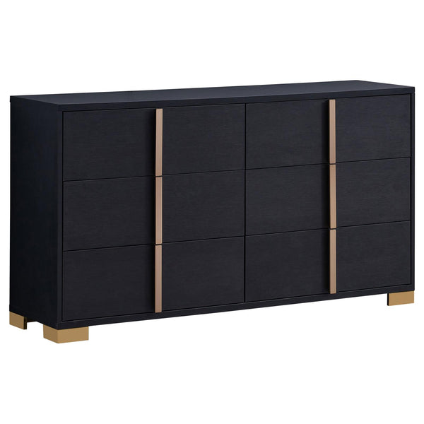 Marceline Black 6-Drawer Dresser