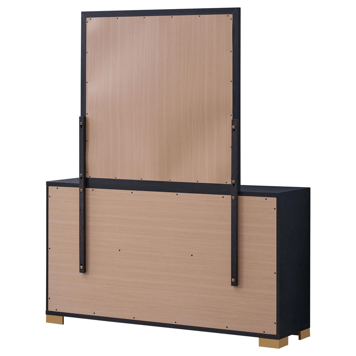 Marceline Black 6-Drawer Dresser with Mirror from Coaster - Luna Furniture