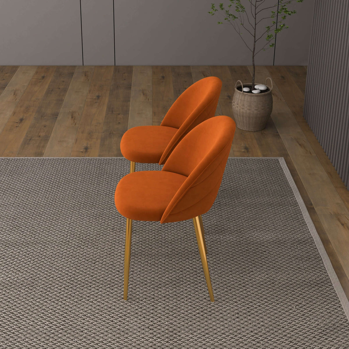 Marion Mid Century Modern Dining Chair (Set of 2) Cream Boucle from Ashcroft Furniture - Luna Furniture