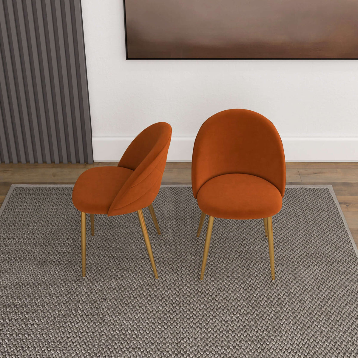 Marion Mid Century Modern Dining Chair (Set of 2) Cream Boucle from Ashcroft Furniture - Luna Furniture