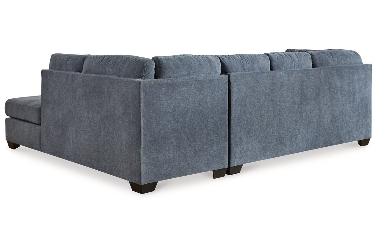 Marleton Denim 2-Piece RAF Chaise Sleeper Sectional from Ashley Furniture - Luna Furniture