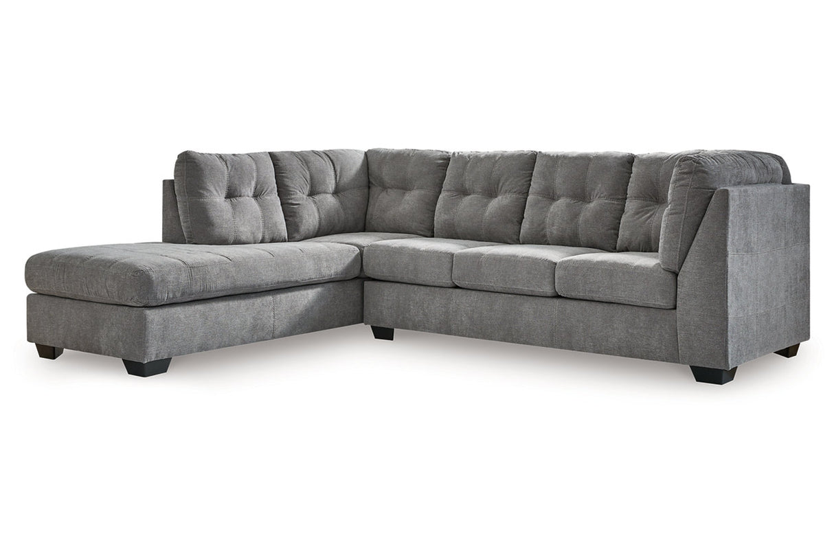 Marleton Gray 2-Piece LAF Chaise Sleeper Sectional from Ashley Furniture - Luna Furniture