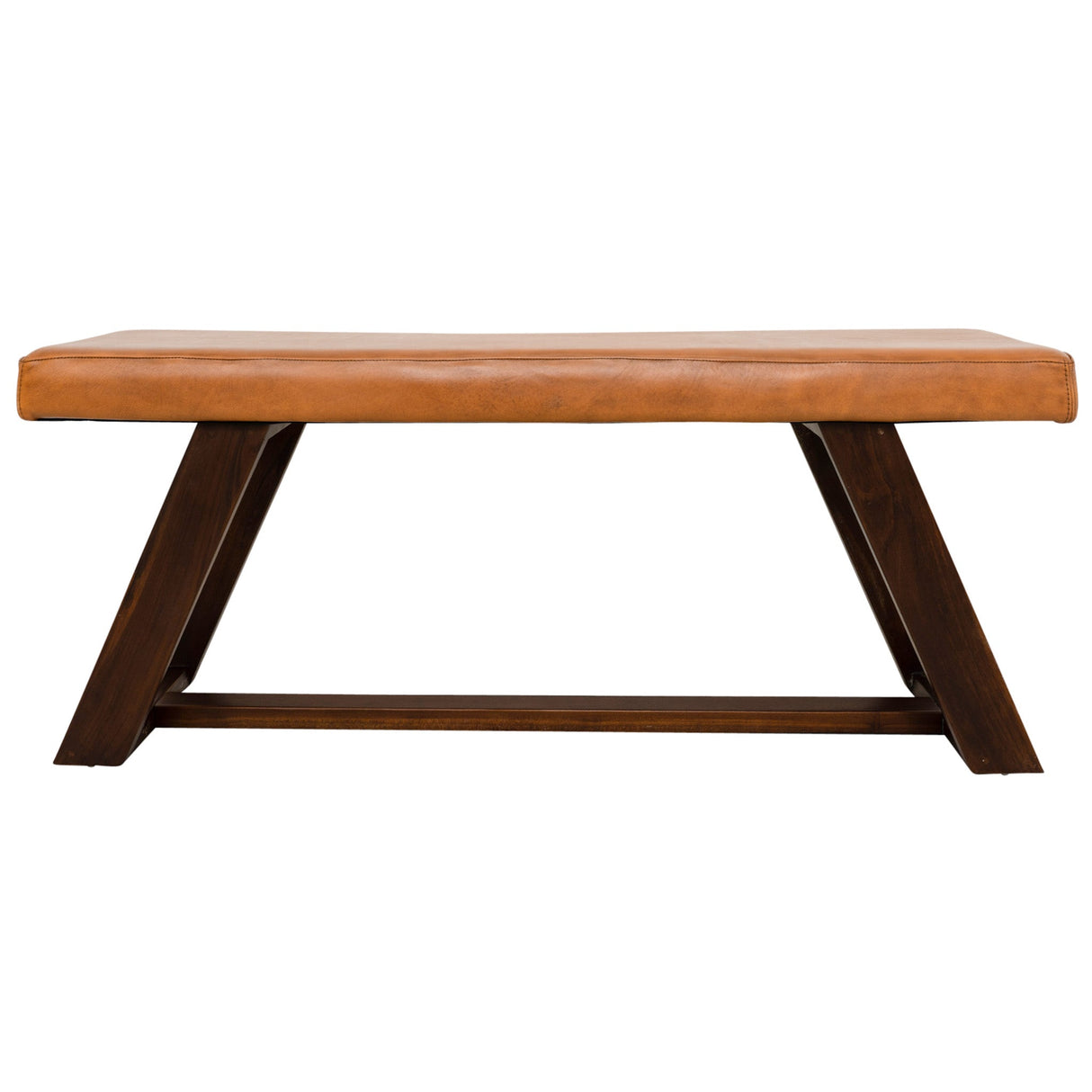 Marley Tan Genuine Leather Bench from Midinmod - Luna Furniture