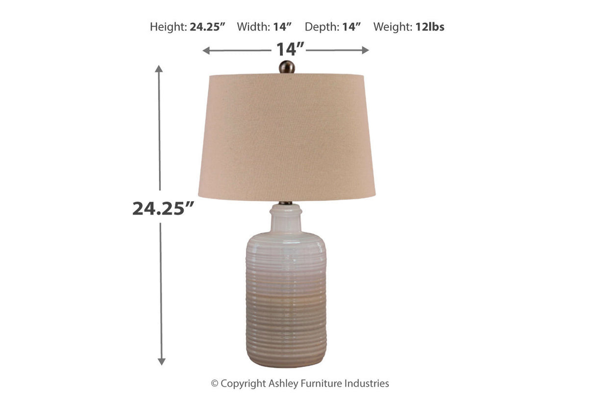 Marnina Taupe Table Lamp from Ashley - Luna Furniture