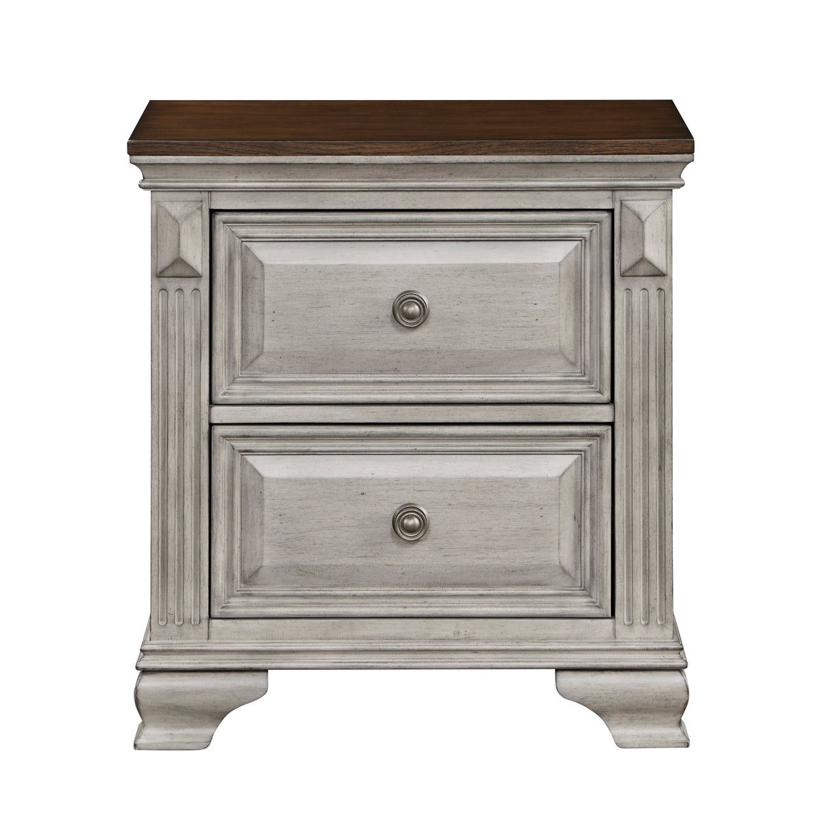 Marquette Gray/Brown Nightstand from Homelegance - Luna Furniture