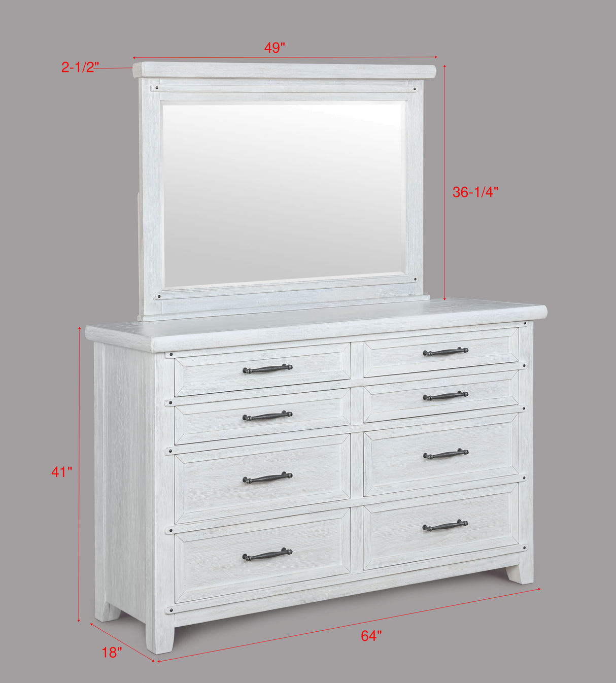 Maybelle White Bedroom Mirror (Mirror Only) from Crown Mark - Luna Furniture