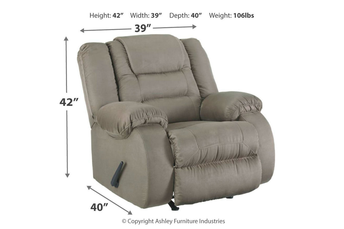 McCade Cobblestone Recliner from Ashley - Luna Furniture