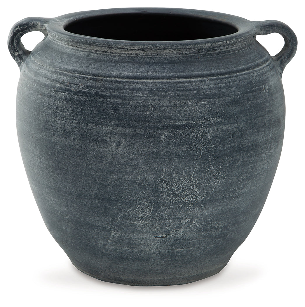 Meadie Distressed Blue Vase from Ashley - Luna Furniture