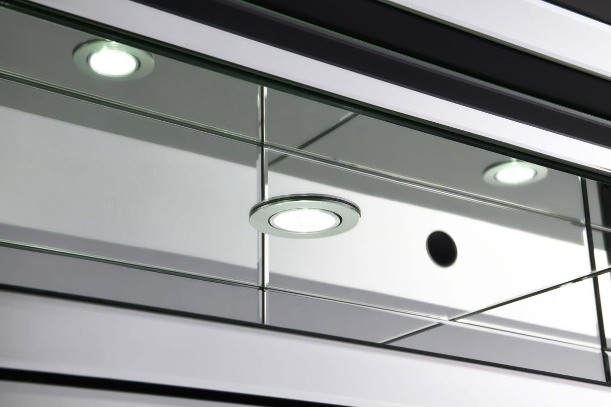 Melinda 2-Door Wine Cabinet with Lighting Mirror from Coaster - Luna Furniture