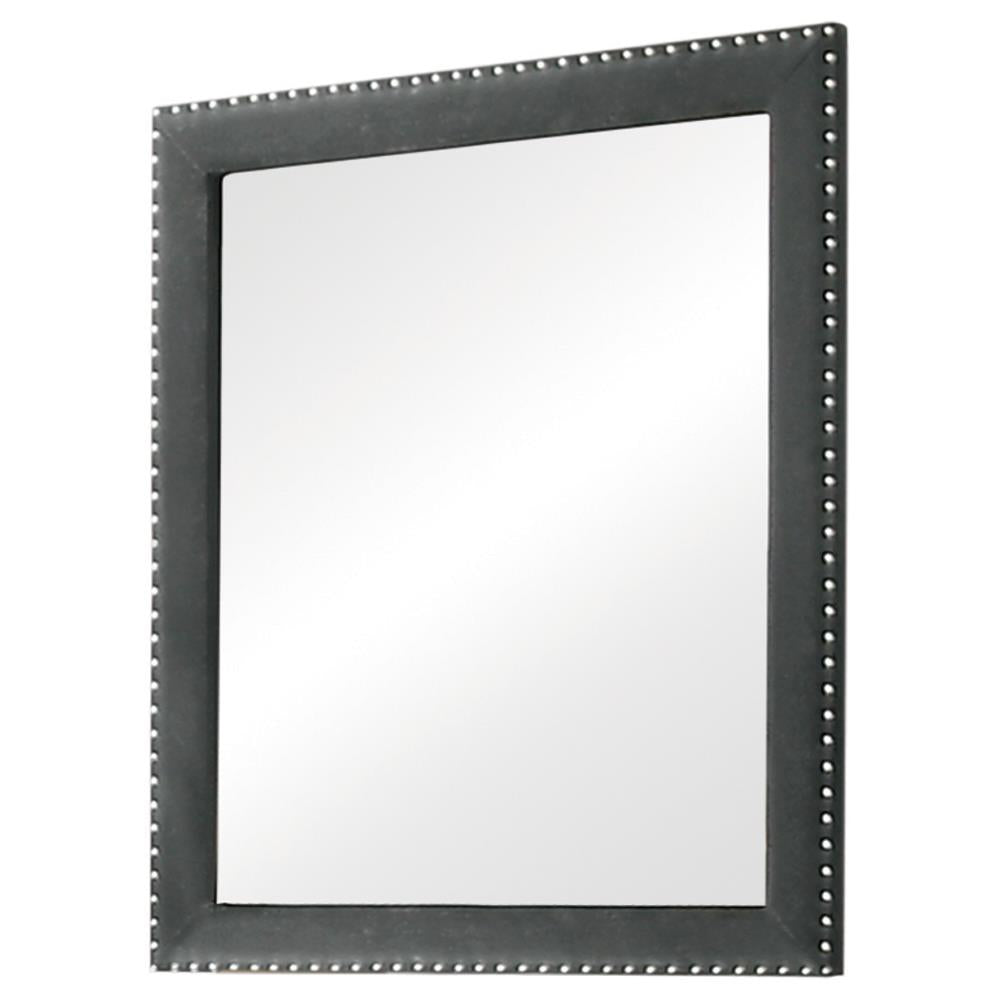 Melody Gray Rectangular Upholstered Dresser Mirror (Mirror Only) from Coaster - Luna Furniture
