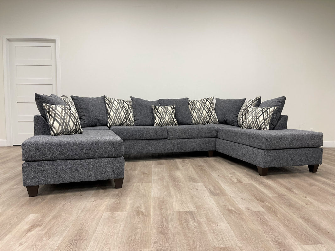 Merlin Steel Double Chaise Sectional from Happy Homes - Luna Furniture
