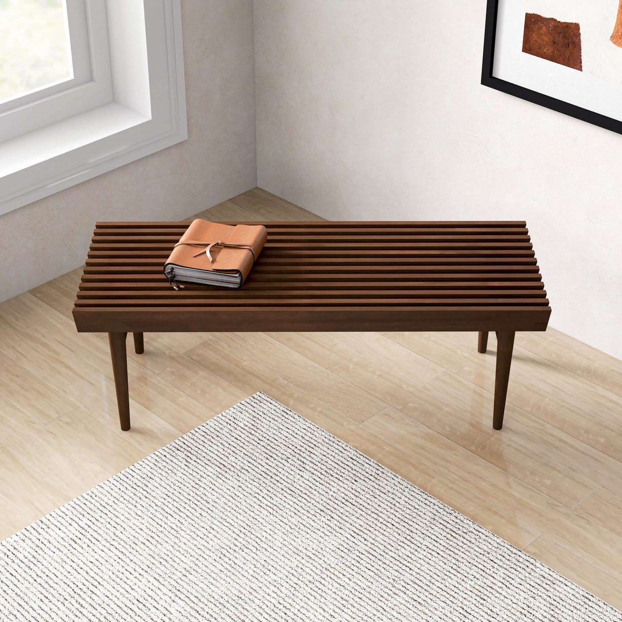 Mia Brown Bench from Midinmod - Luna Furniture