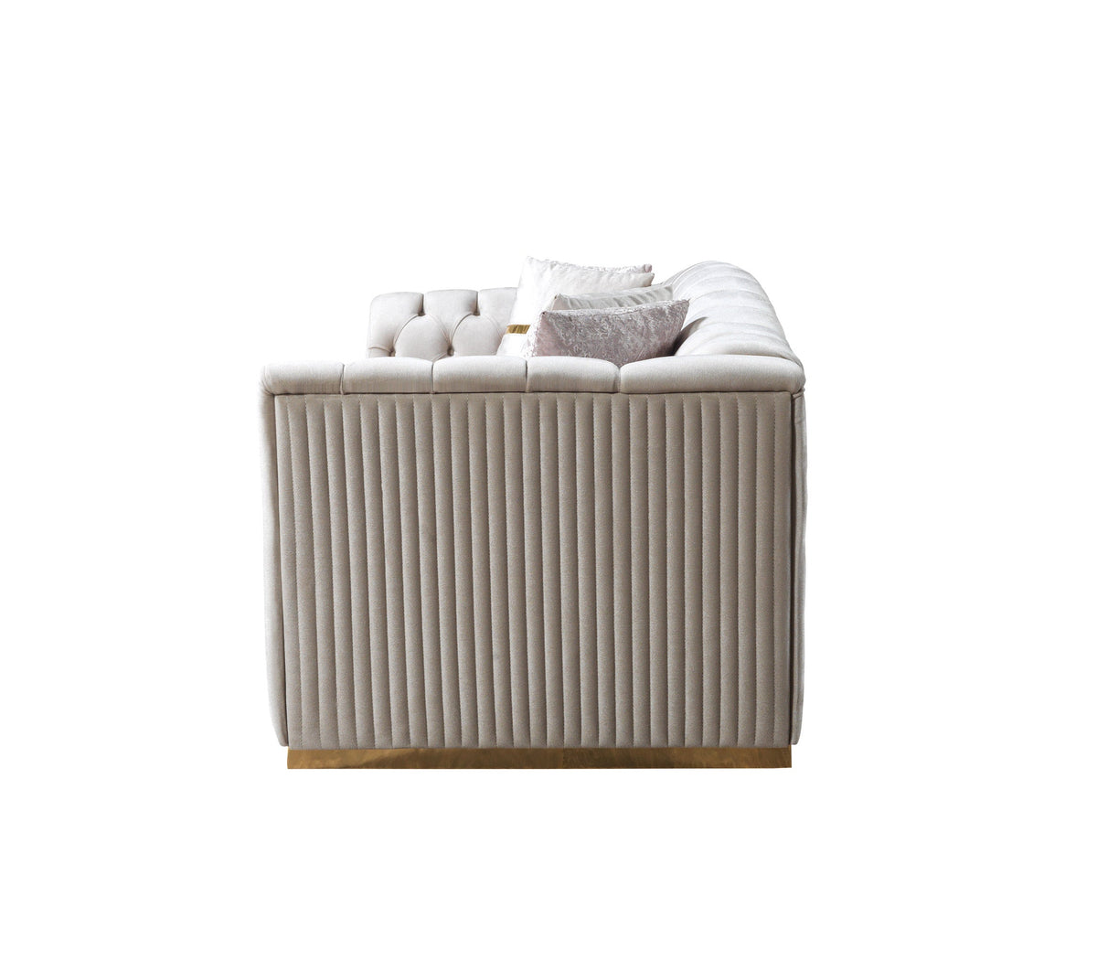 Milena Ivory Velvet Sofa & Loveseat from Nova Furniture - Luna Furniture