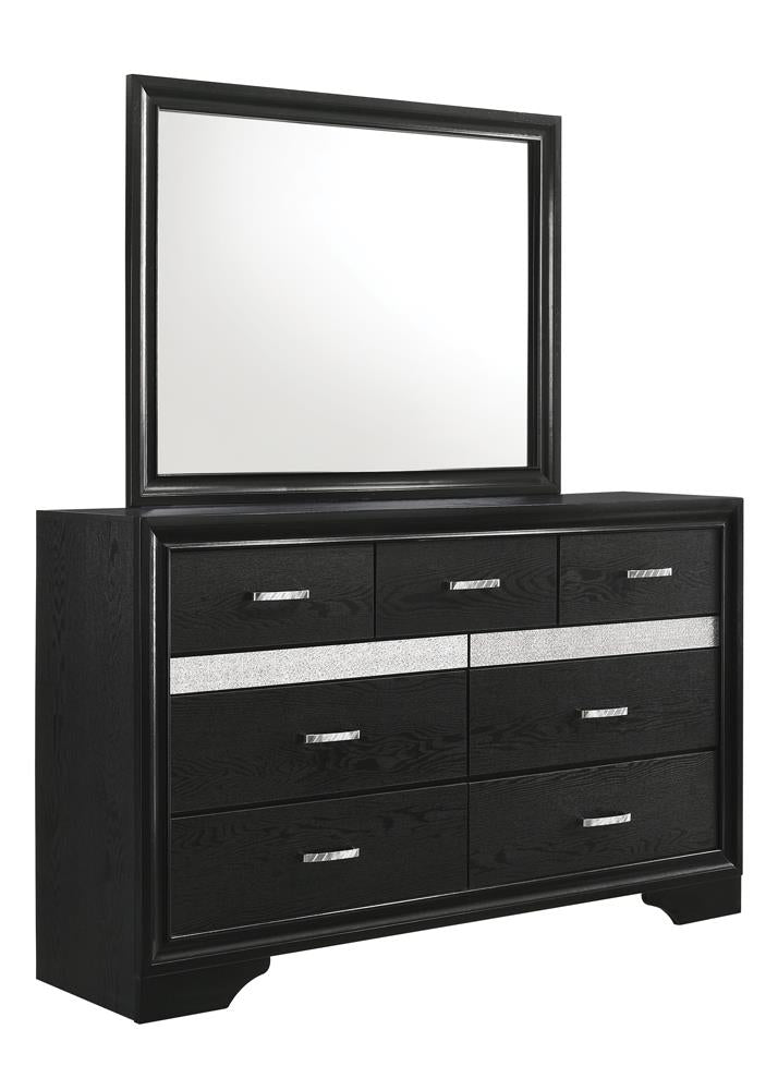 Miranda Black Rectangular Mirror (Mirror Only) from Coaster - Luna Furniture