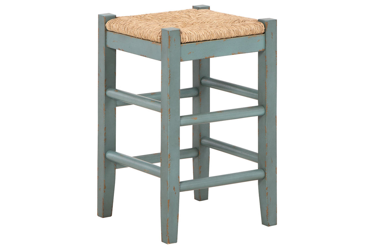 Mirimyn Teal Counter Height Barstool, Set of 2 from Ashley - Luna Furniture