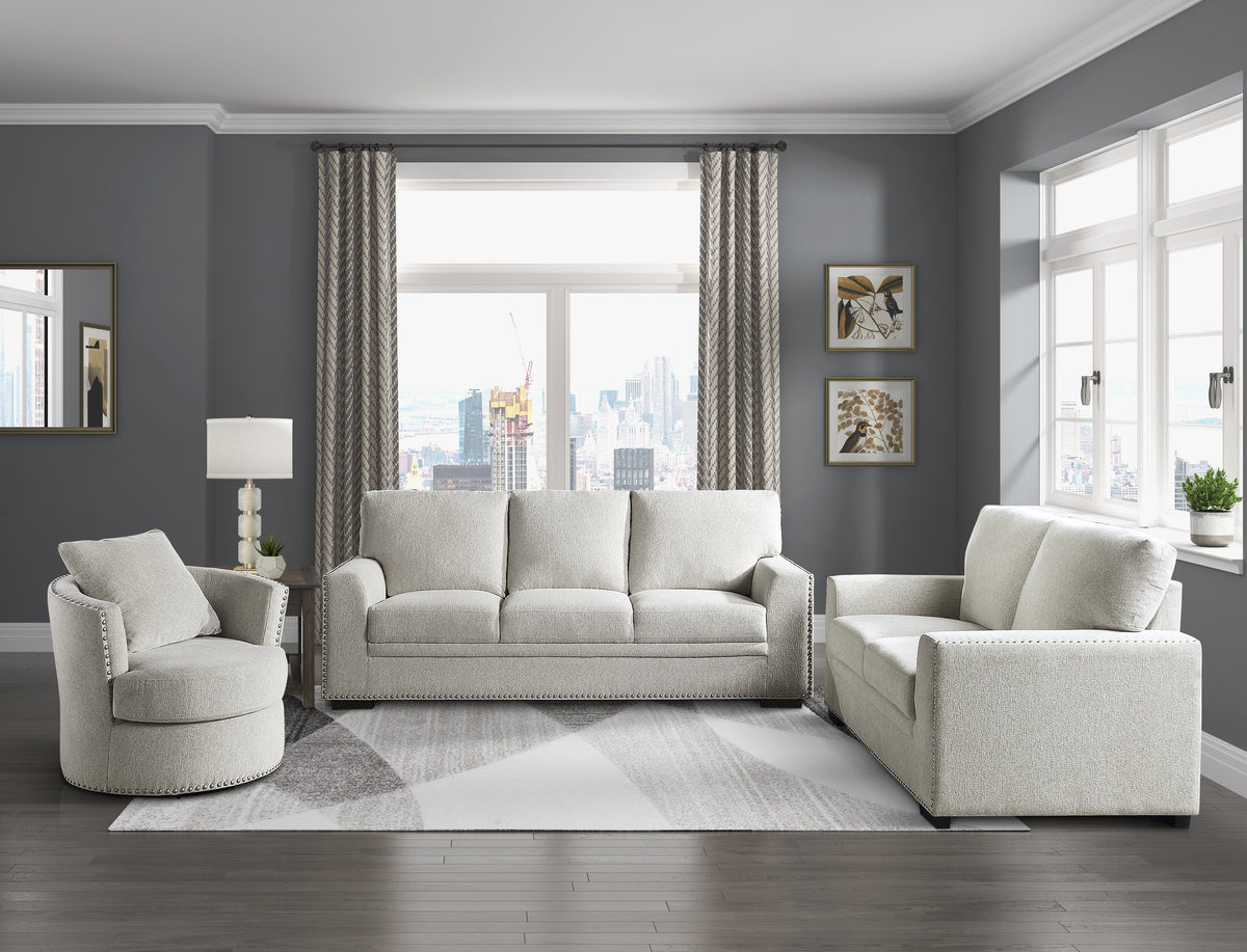 Morelia Beige Swivel Chair from Homelegance - Luna Furniture