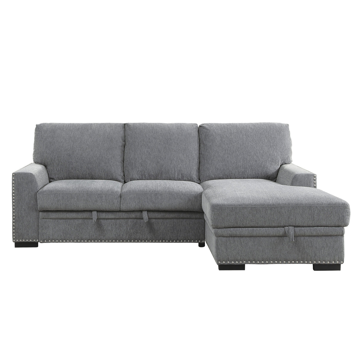 Morelia Gray RAF Storage Sleeper Sofa Chaise from Homelegance - Luna Furniture