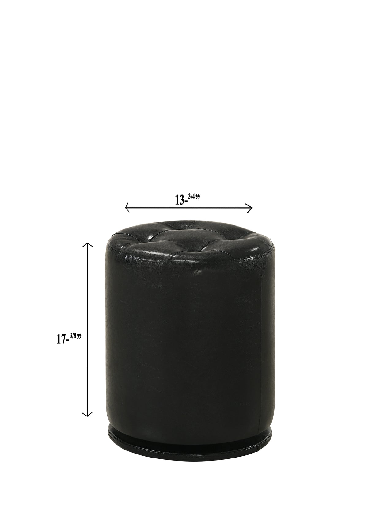 Morgan Black Round Swivel Stool from Crown Mark - Luna Furniture