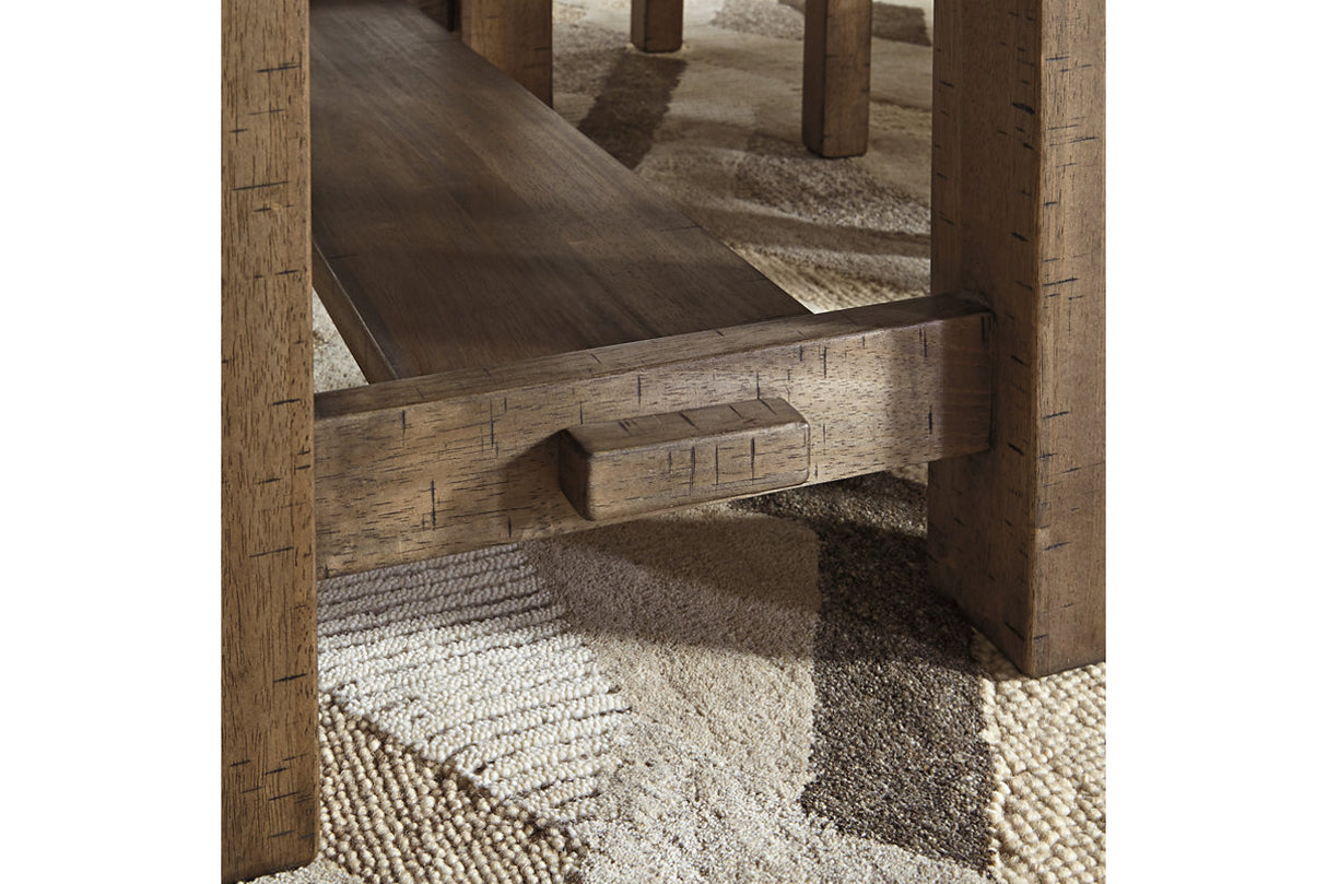 Moriville Grayish Brown Counter Height Dining Extension Table from Ashley - Luna Furniture