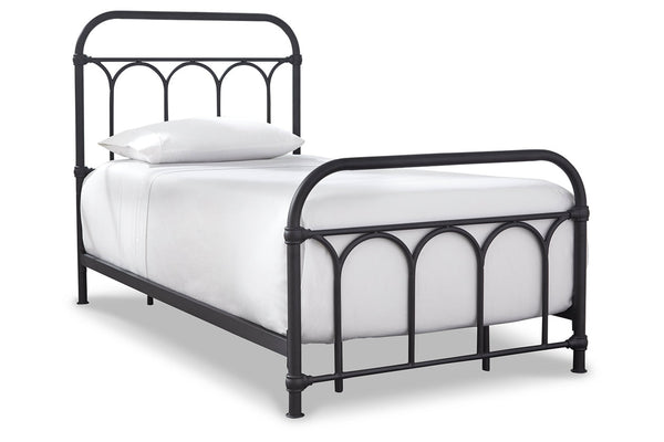 Nashburg Black Twin Metal Platform Bed